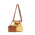 Bond Mini Drawstring Bucket Handbag | Top Handle Handbag In Canvas & Leather