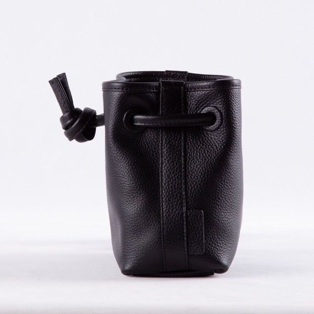 Bond Mini Drawstring Bucket Handbag | Top Handle Handbag In Leather