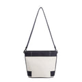 Commuter Tote Handbag | Crossbody Bag Handbag | Shoulder Bucket Handbag In Leather & Canvas Black
