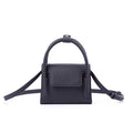 Black Top Grain Cow Leather Small Square Handbag | Handbag | Crossbody Bag Handbag