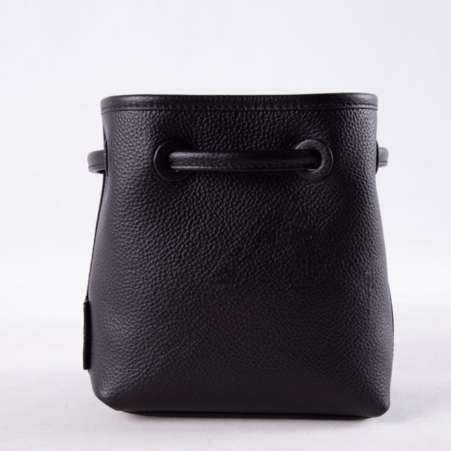 Bond Mini Drawstring Bucket Handbag | Top Handle Handbag In Leather