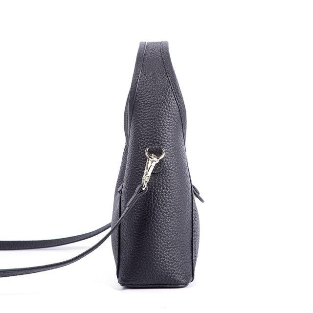 Baguette Crossbody Bag Hobo Handbag | Top Handle Handbag | Curved Shoulder Handbag In Leather