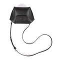 Black Top Grain Cow Leather Single Shoulder Slant Mini Handbag