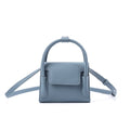 Smoke Blue Top Grain Cow Leather Small Square Handbag | Handbag | Crossbody Bag Handbag