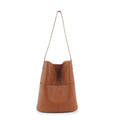 No.2 Brown Top Grain Cow Leather Bucket Handbag | Tote Handbag | Shoulder Handbag