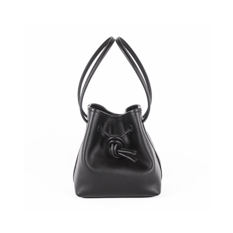 Bond Drawstring Bucket Handbag | Top Handle Handbag In Leather