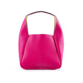 Prada Style Underarm Basket Shoulder Handbag | Hobo Handbag In Leather Fuchsia