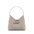 Longchamp Style Roseau Shoulder Handbag Xs In Leather Grey