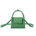 Green Top Grain Cow Leather Small Square Handbag | Handbag | Crossbody Bag Handbag