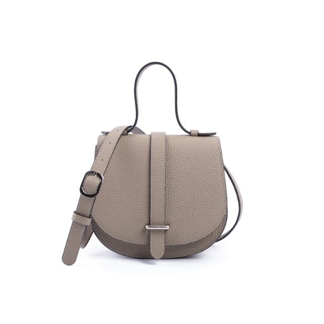 Grey Top Grain Cow Leather Handmade Designer Saddle Handbag | Handbag | Crossbody Bag Handbag