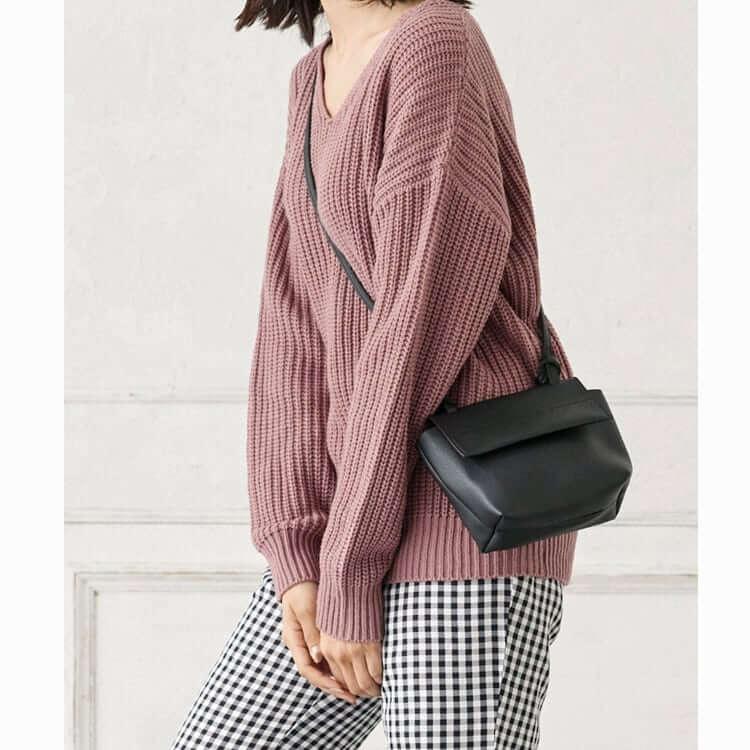 Soft Top Grain Cow Leather Acne Style Mini Shoulder Handbag | Crossbody Bag Handbag
