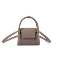 Khaki Top Grain Cow Leather Small Square Handbag | Handbag | Crossbody Bag Handbag