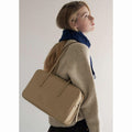Grey Top Grain Cow Leather Underarm Handbag | Handbag